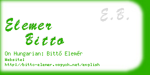 elemer bitto business card