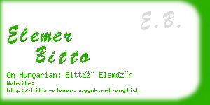 elemer bitto business card
